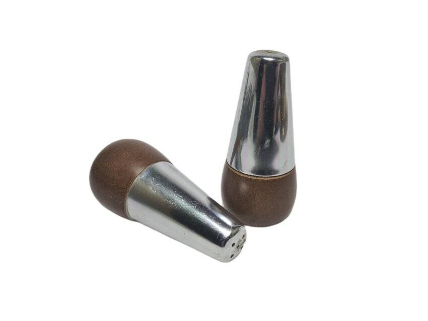 Vintage salt and pepper holders from A&B, Denmark, 1950s, set of 2