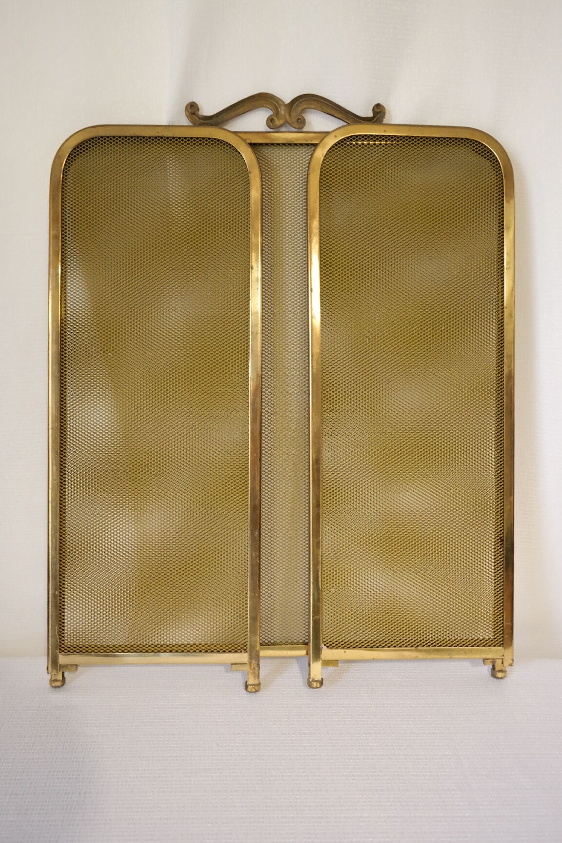 Vintage brass chimney firewall
