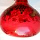 Small carafe Napoleon III red and gold Baccarat crystal, vine decoration