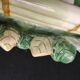 Vintage French asparagus serving tray in Majolica