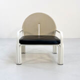 Black and beige armchair "54 L" by Gae Aulenti for Knoll 1970