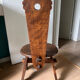 Rustic wooden chair folk art