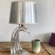 Moulded glass lamp, fabric cable 2 m