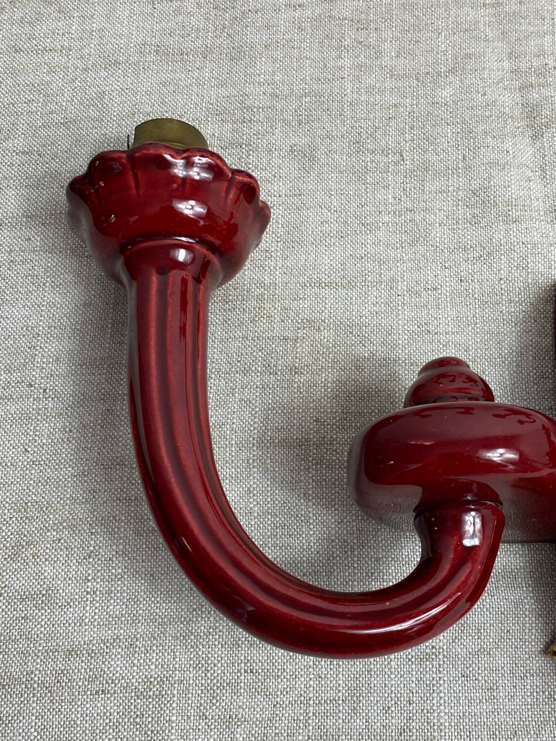 Art Deco ceramic wall lights, adjustable arms