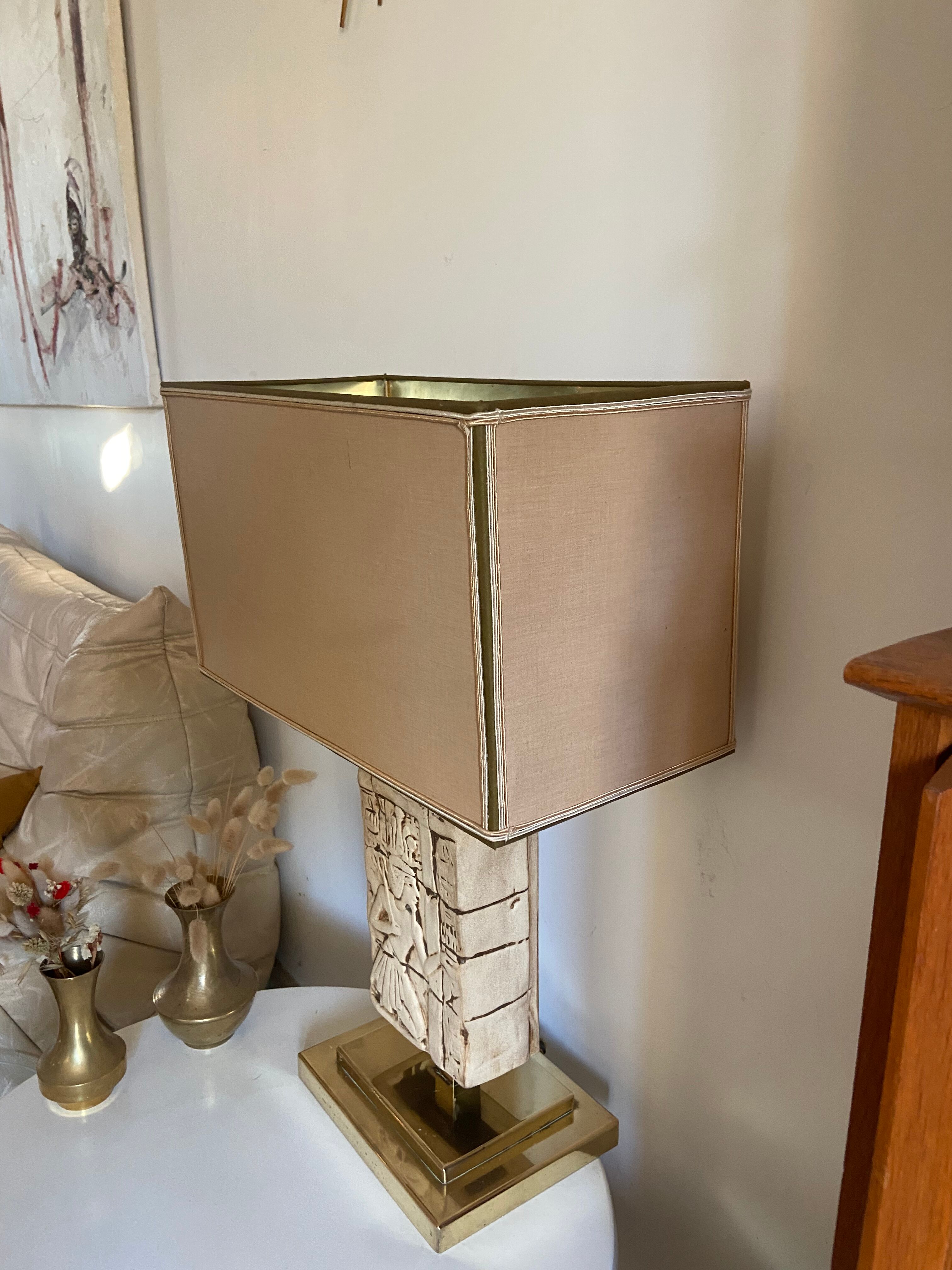 Lamp Pharaoh Hollywood Regency 70s