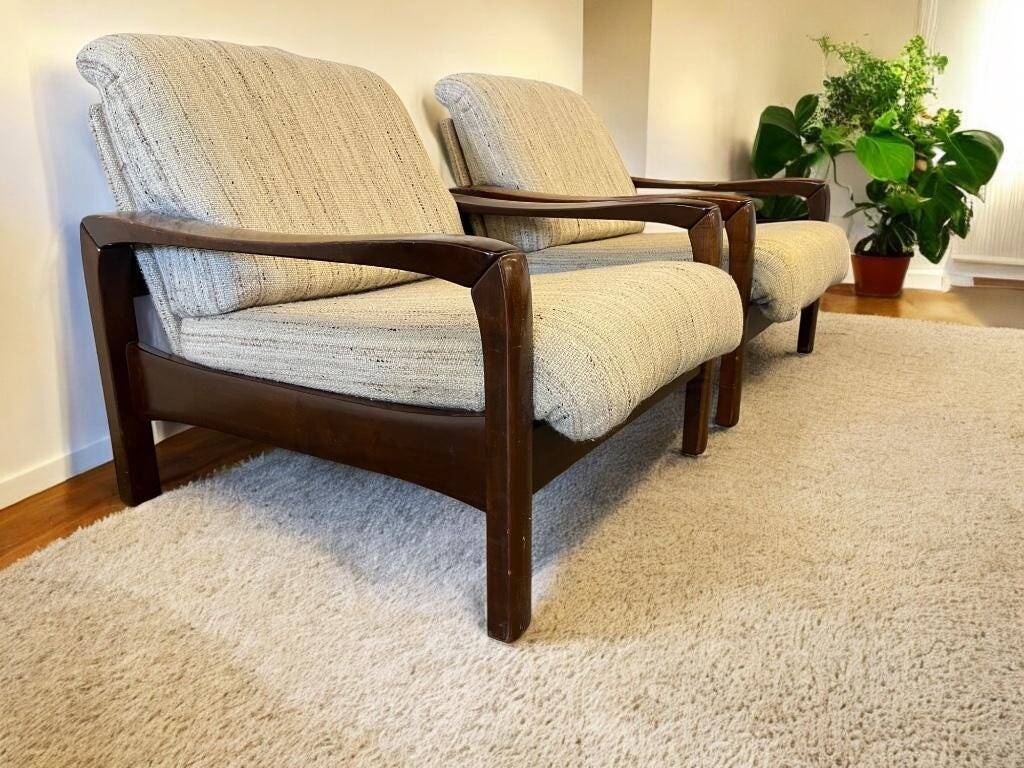 ensemble de 2 fauteuils vintage / fauteuils individuels / canapés