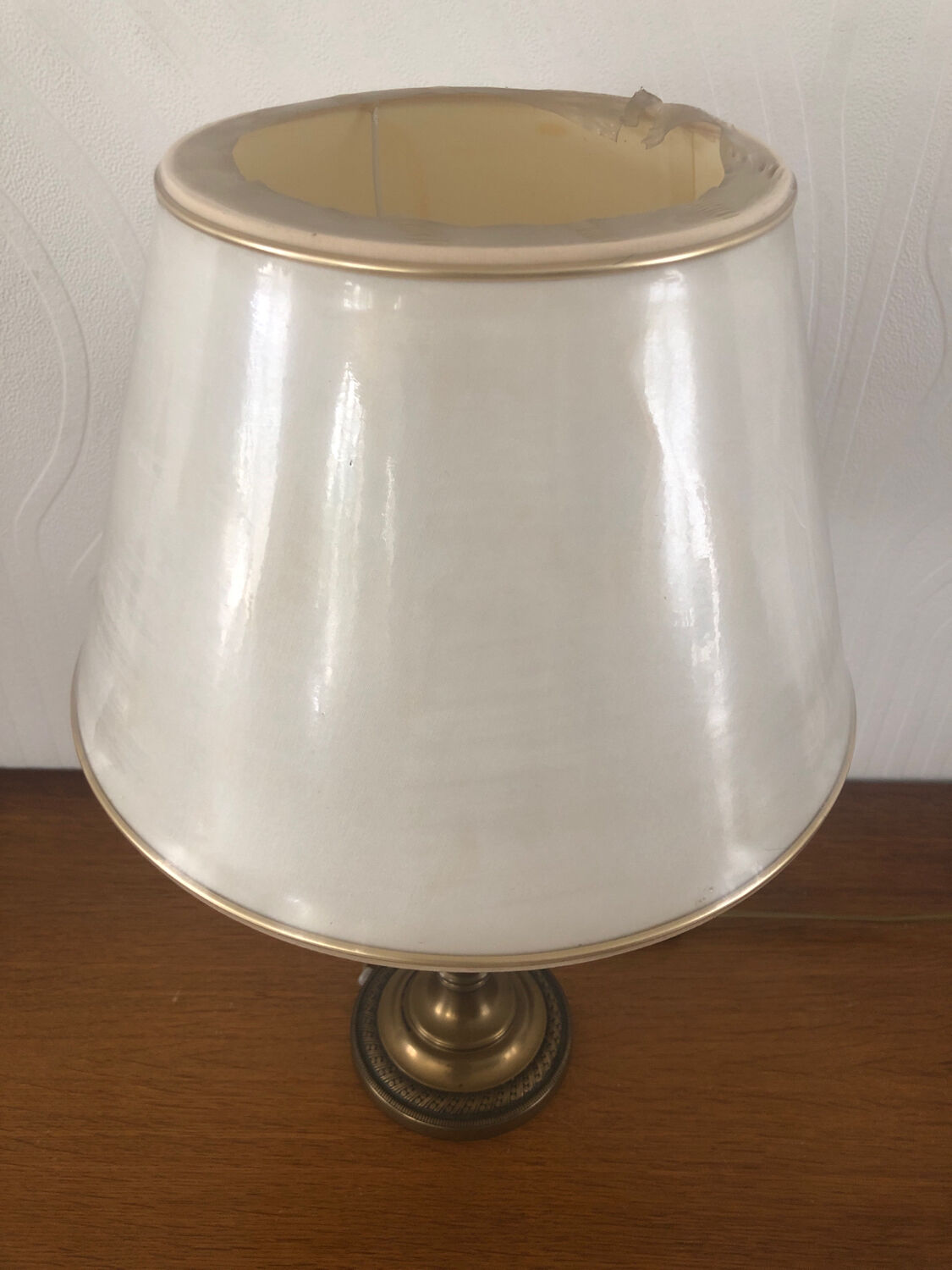 Lampe vintage pied en laiton