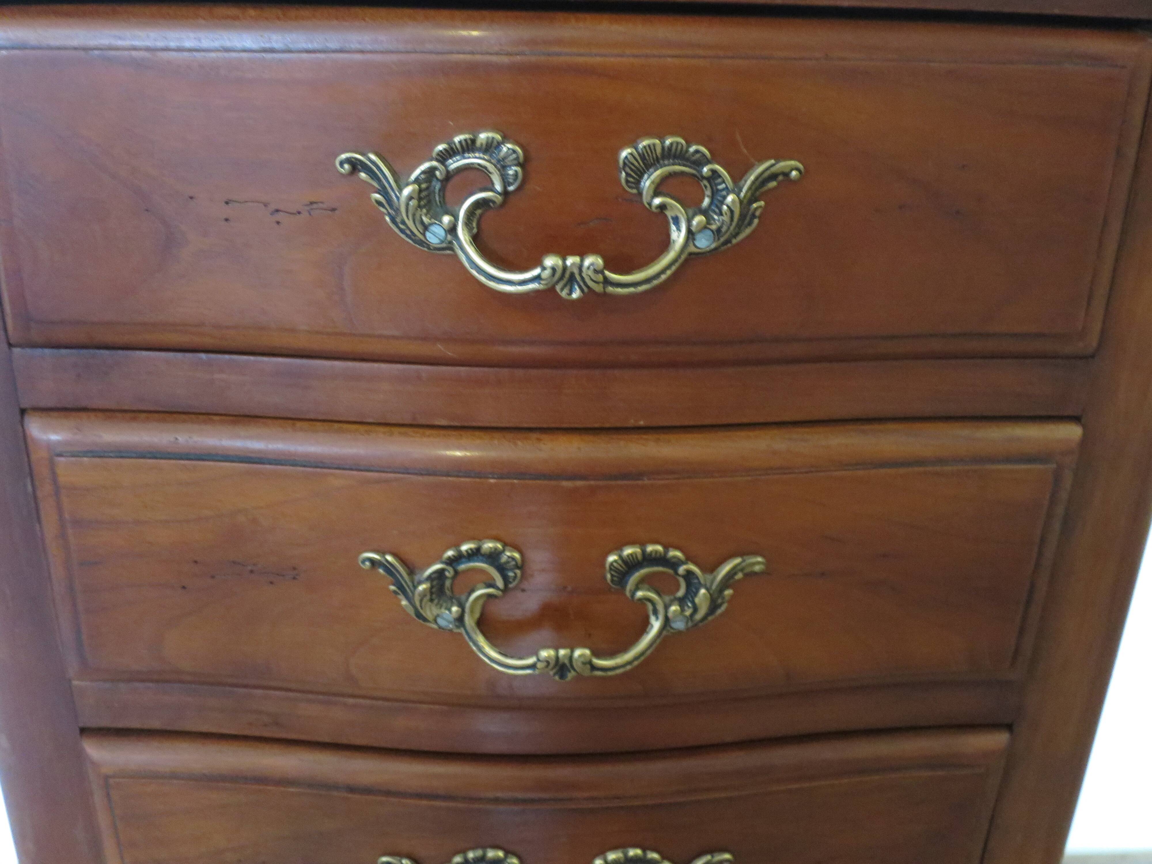 Small weekly organizer - small chest of drawers - 5 drawers - Louis XV style - cherry color
