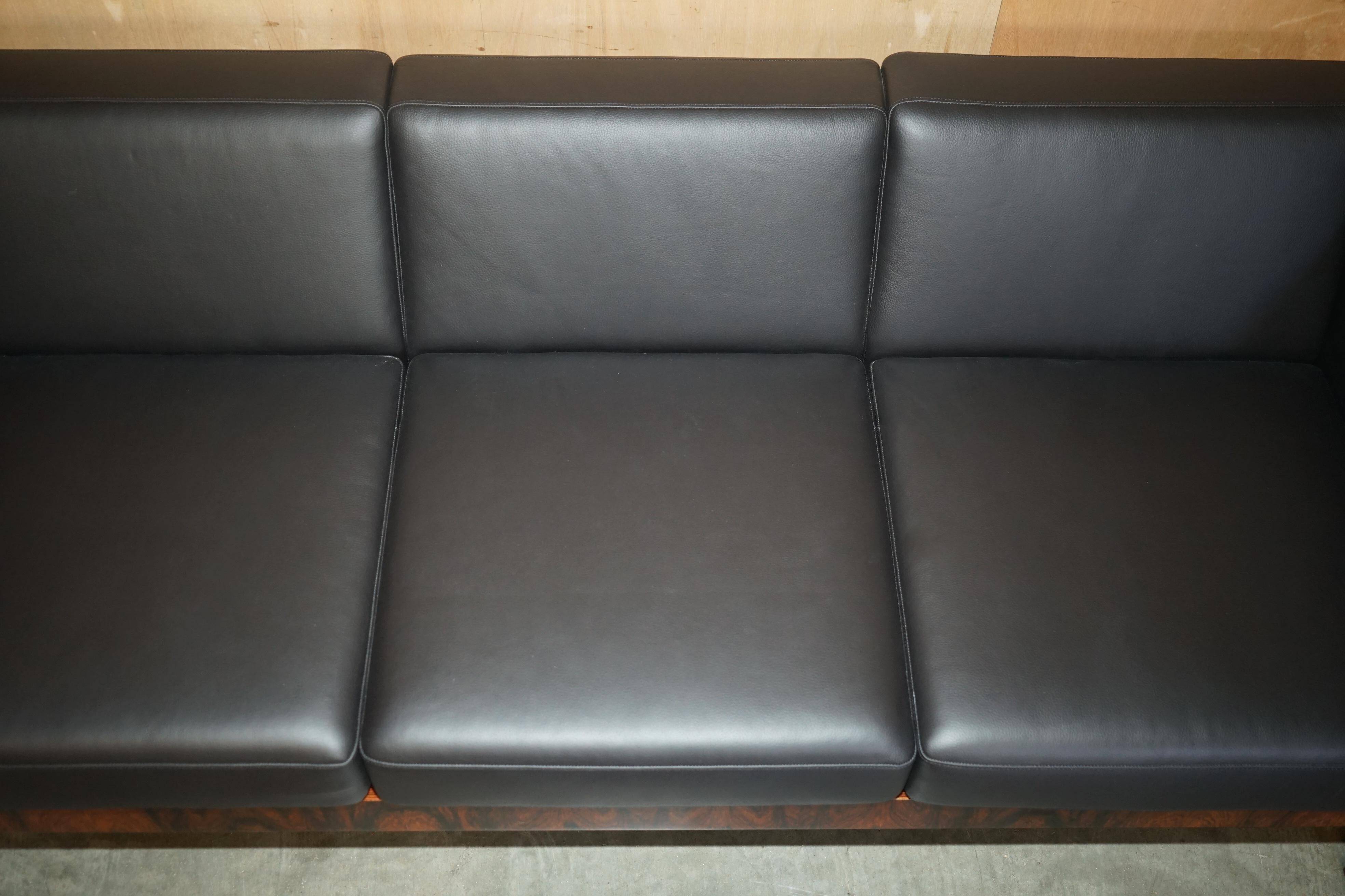 Mid-Century 3-seater canapé in Brazilian hardwood, 1966.