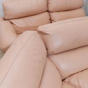 Vintage blush leather modular sofa Petronio by Tito Agnoli for Poltrona Frau, 1970s mid-century design