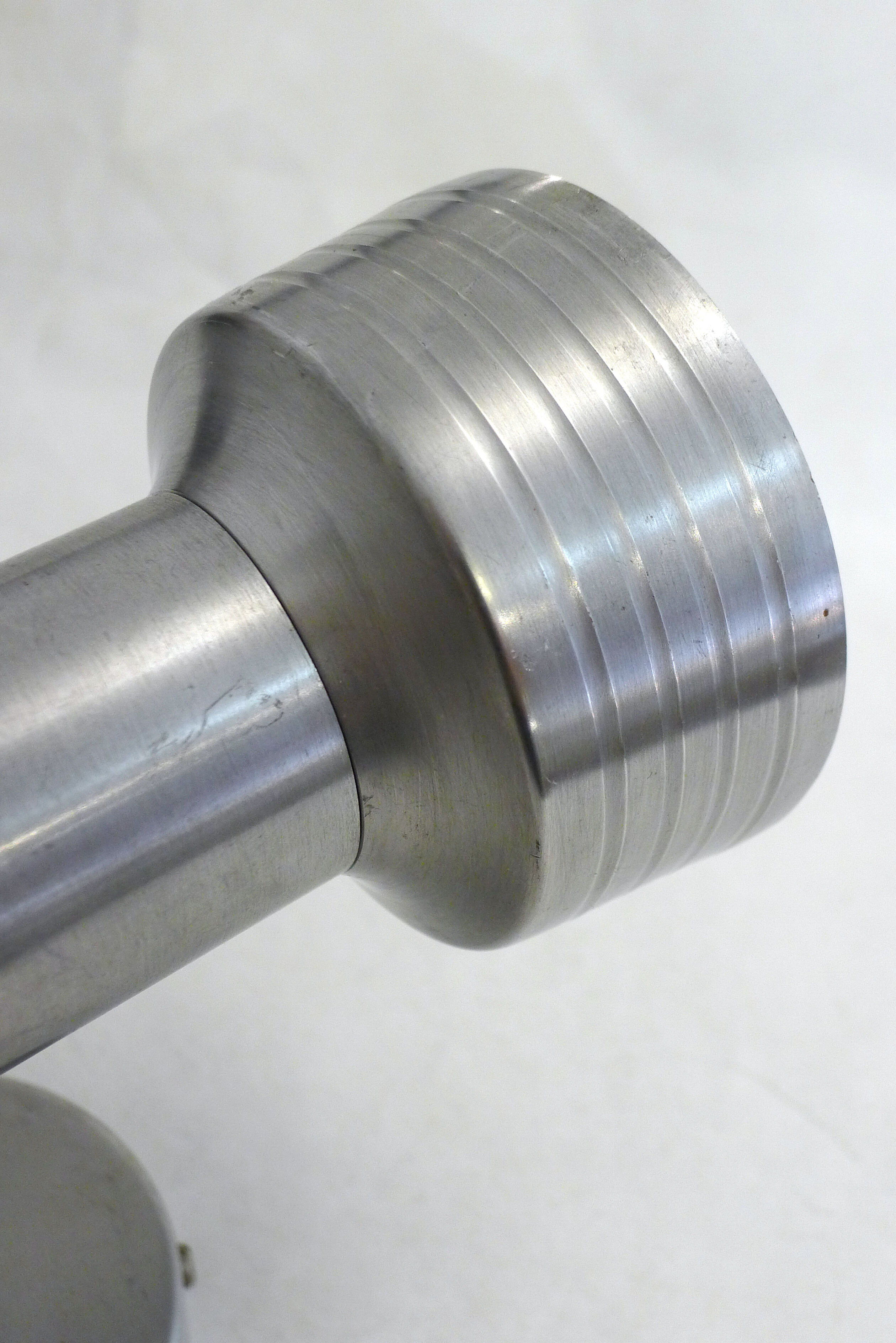 Brushed metal adjustable wall spotlight 1970s