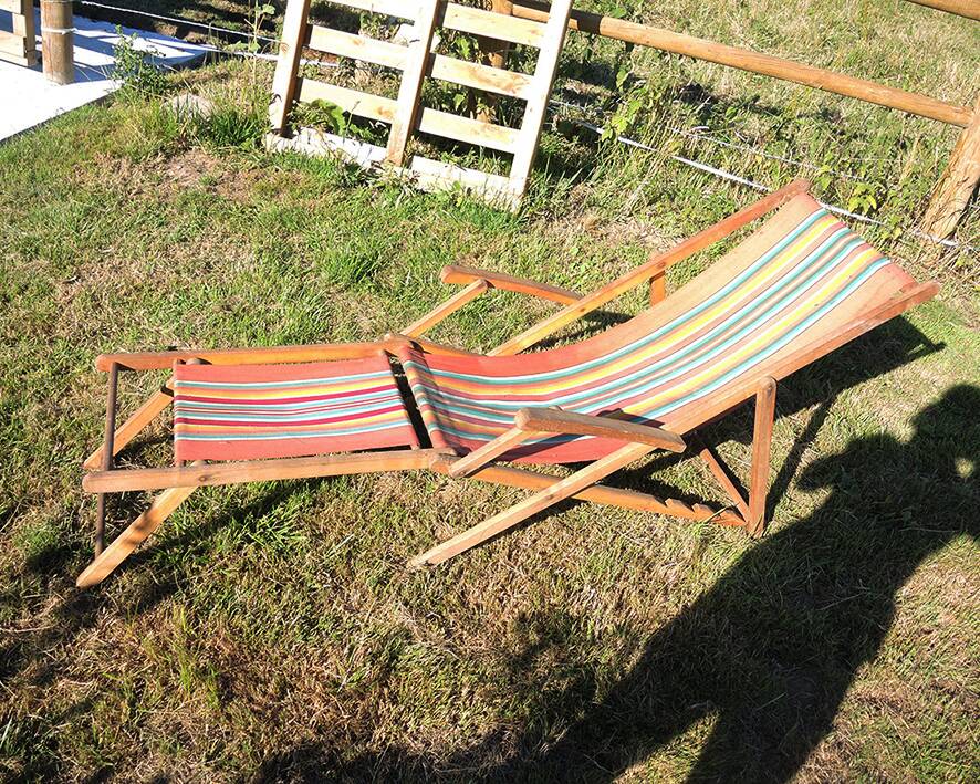 Old deckchair / bayadere deckchair