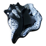 Black ceramic and foam shell ashtray