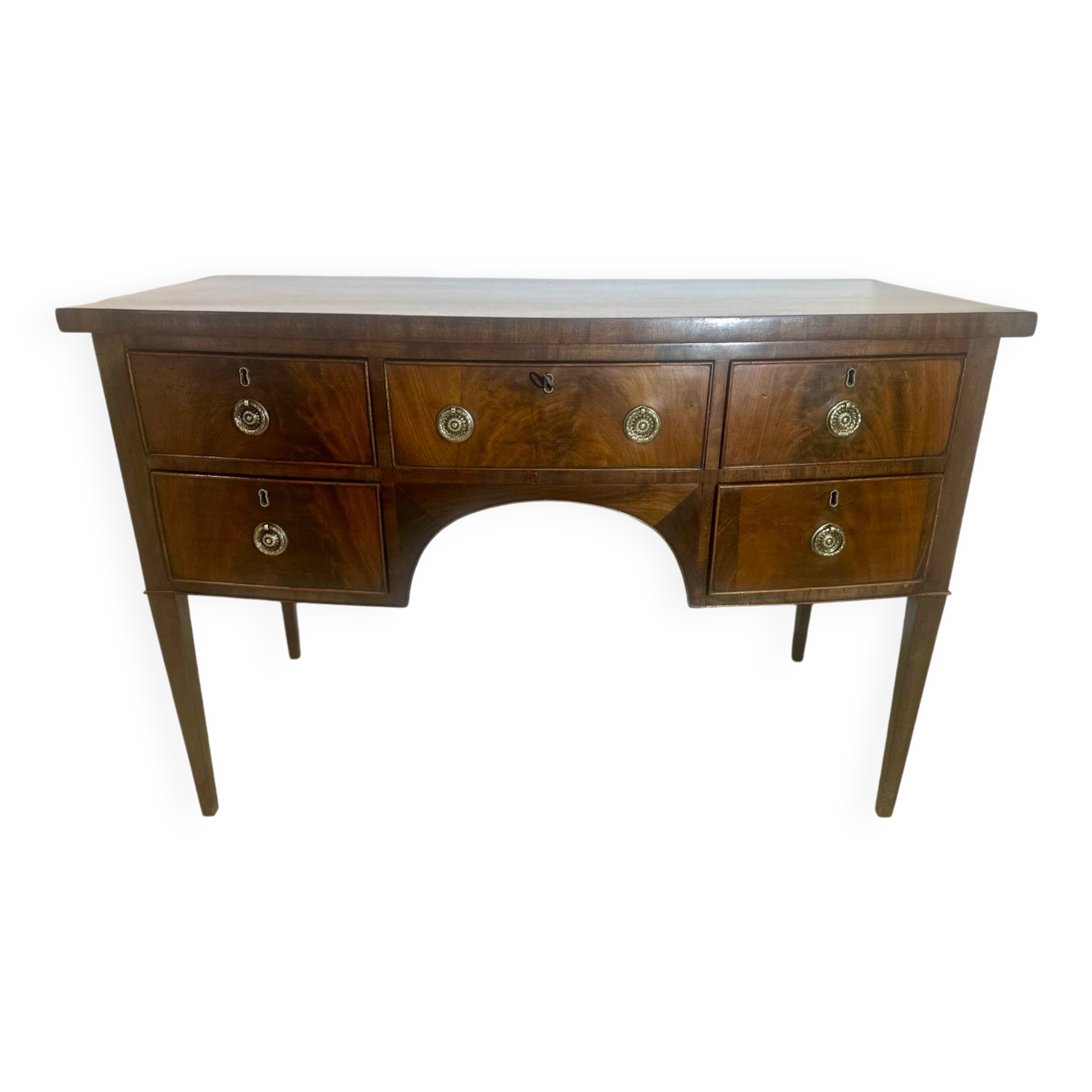 Sheraton flamed mahogany serving trolley, late 18th century