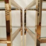 Pair of gold side tables Roche Bobois