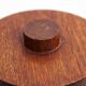 Vintage glass and teak candy box