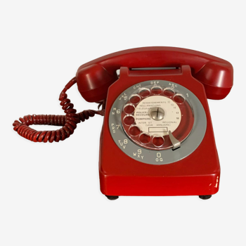Vintage dial phone S63 red