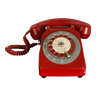 Téléphone à cadran vintage S63 rouge