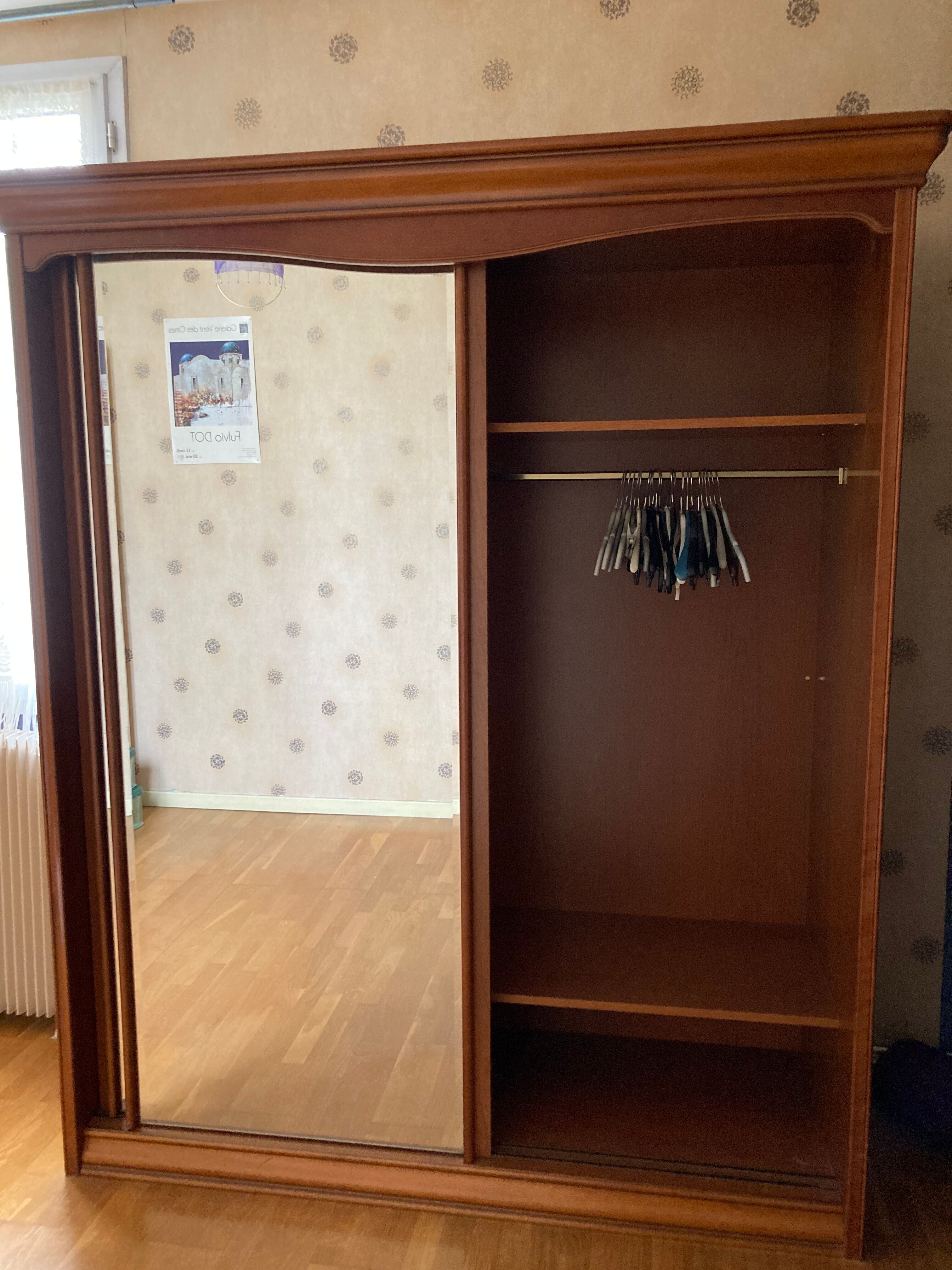 Wardrobe wardrobe sliding doors mirror louis Philippe style