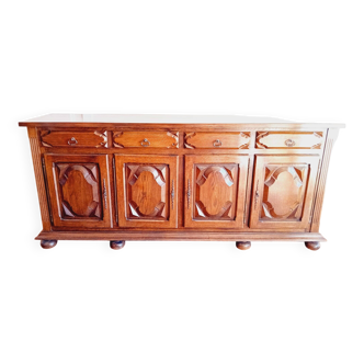Joli buffet en bois 4 portes de salle à manger et salon. En très bon état.