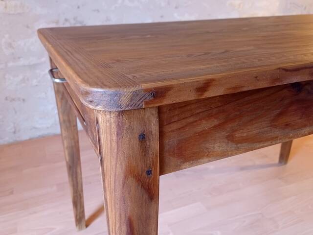 Antique farmhouse table from the early 1900s, solid wood