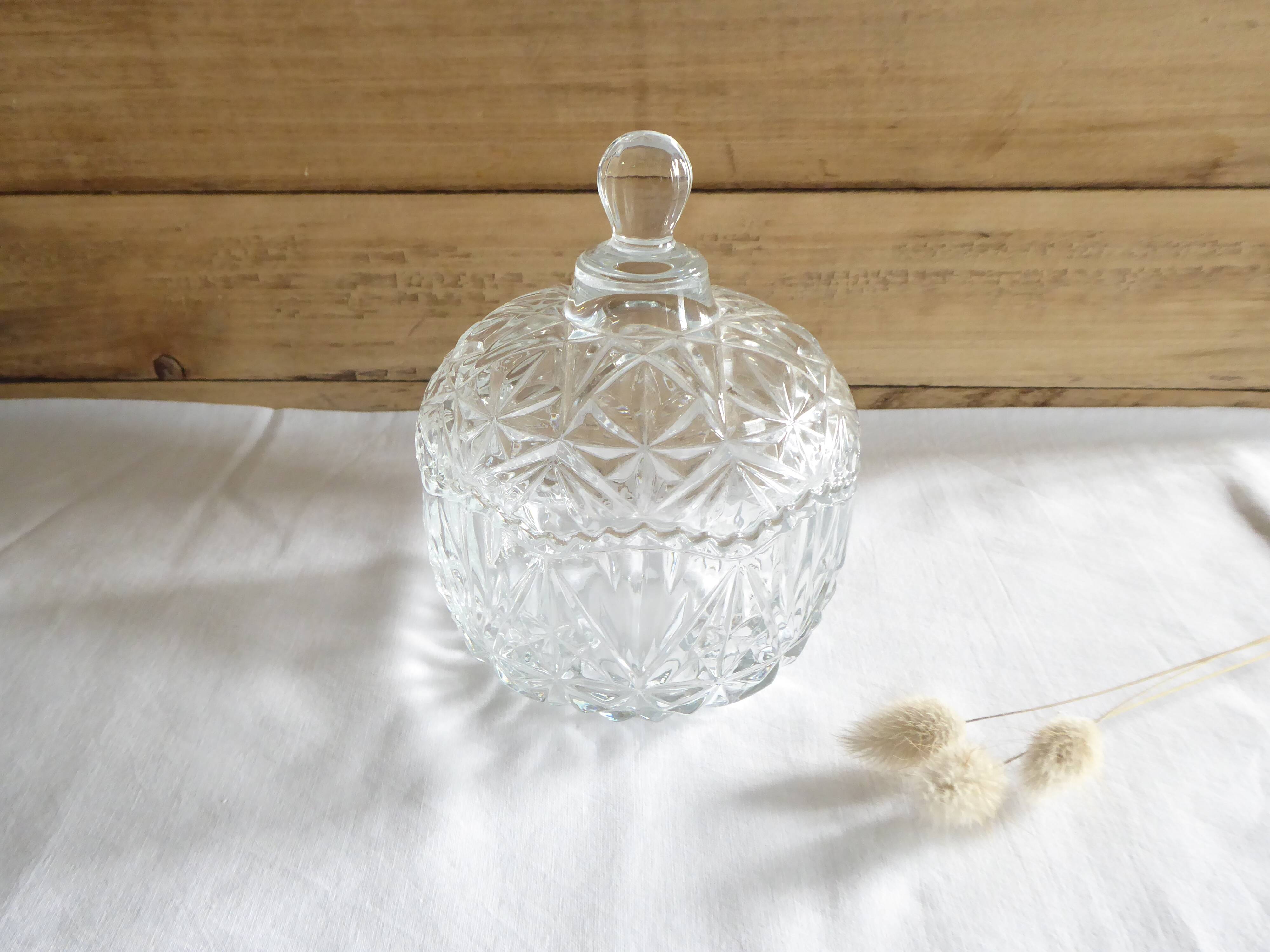 Bonbonniere, Sugar Bowl, Covered Glass Pot
