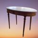Vintage Oval Table with Drawer