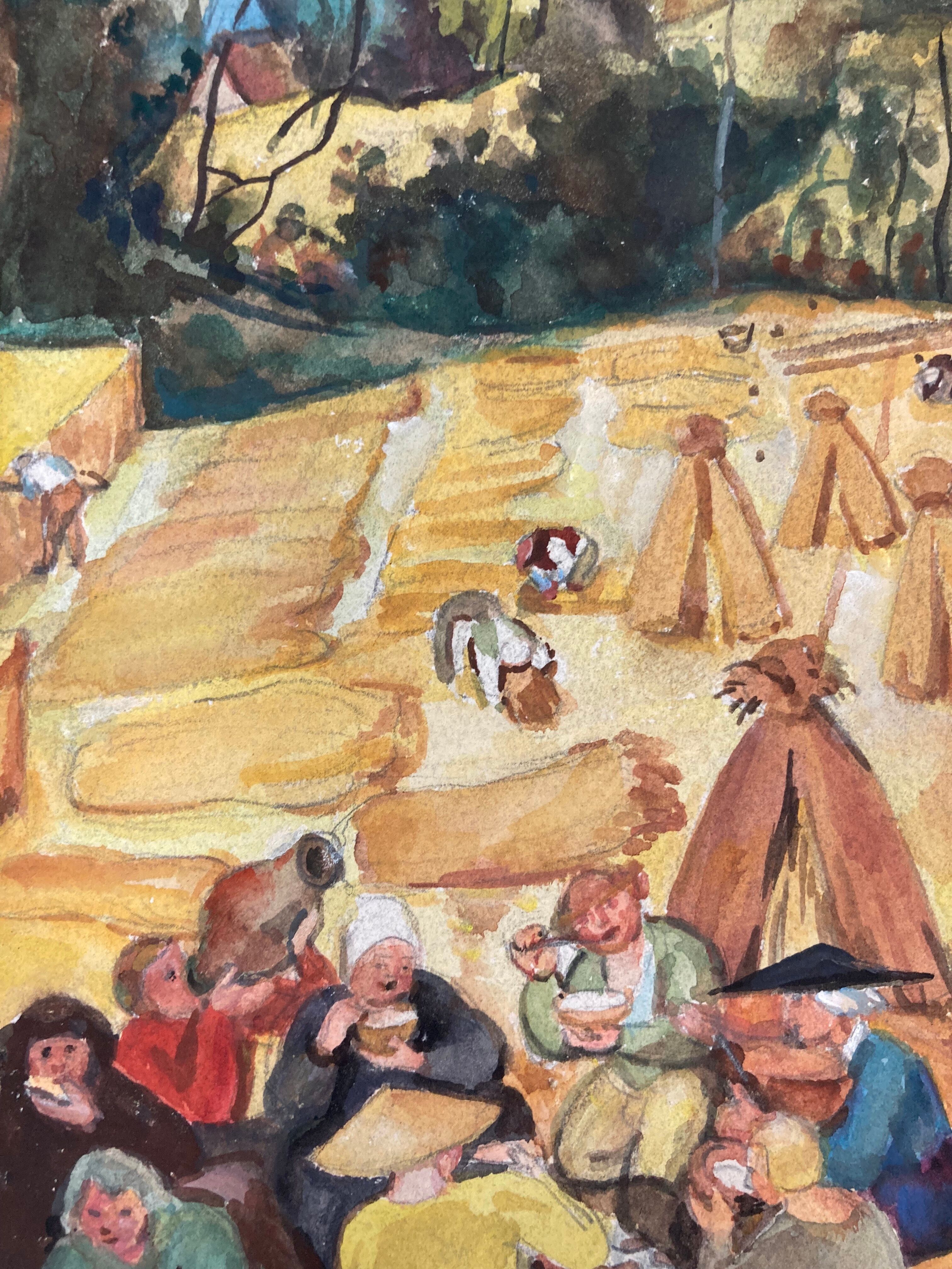 Vintage landscape watercolor