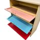 Armoire à chaussures, meuble à abattants vintage en bois de couleur