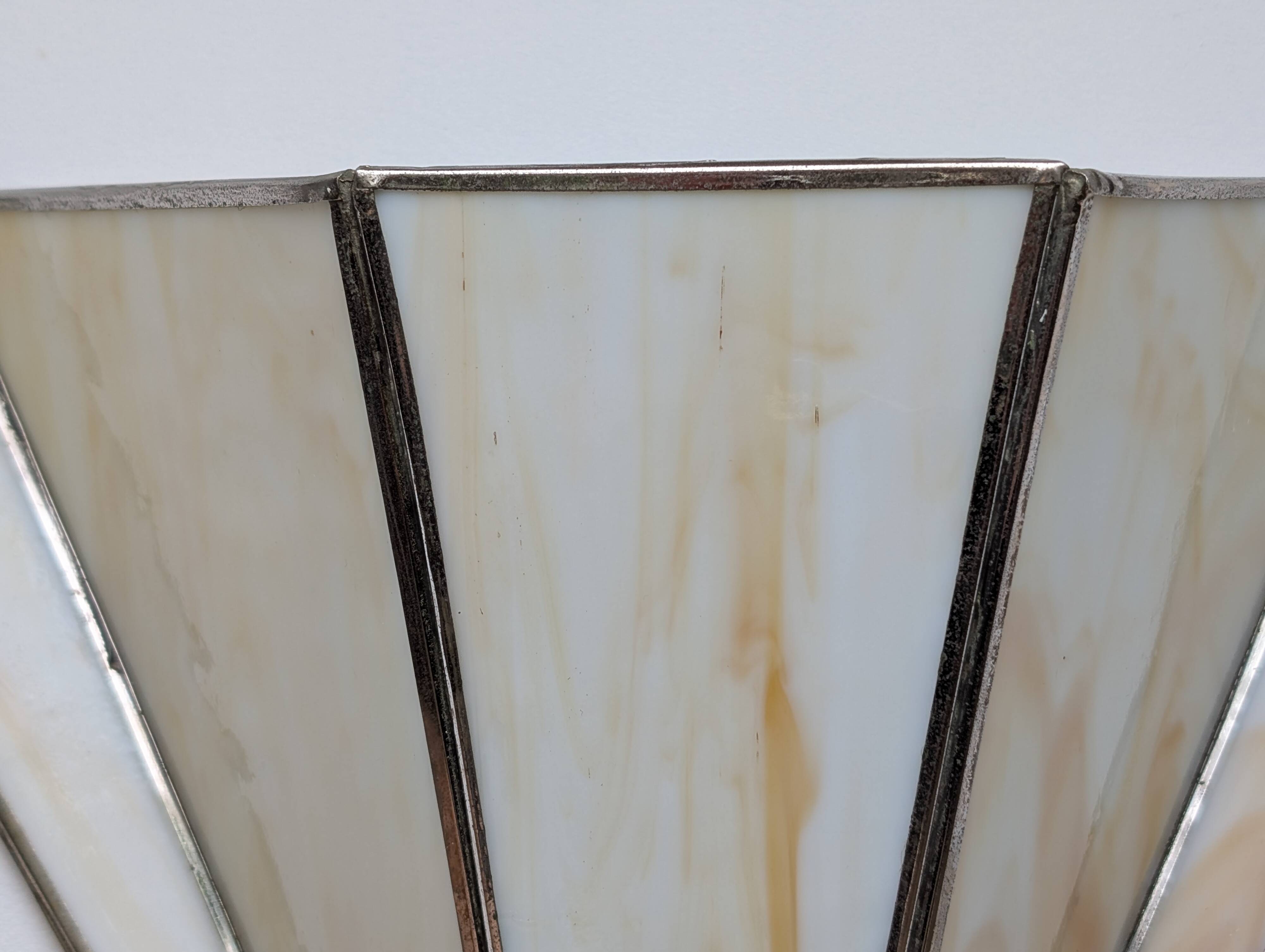 Pair of Art Deco glass paste wall lights