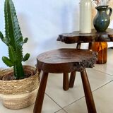 Ensemble table et tabourets brutaliste