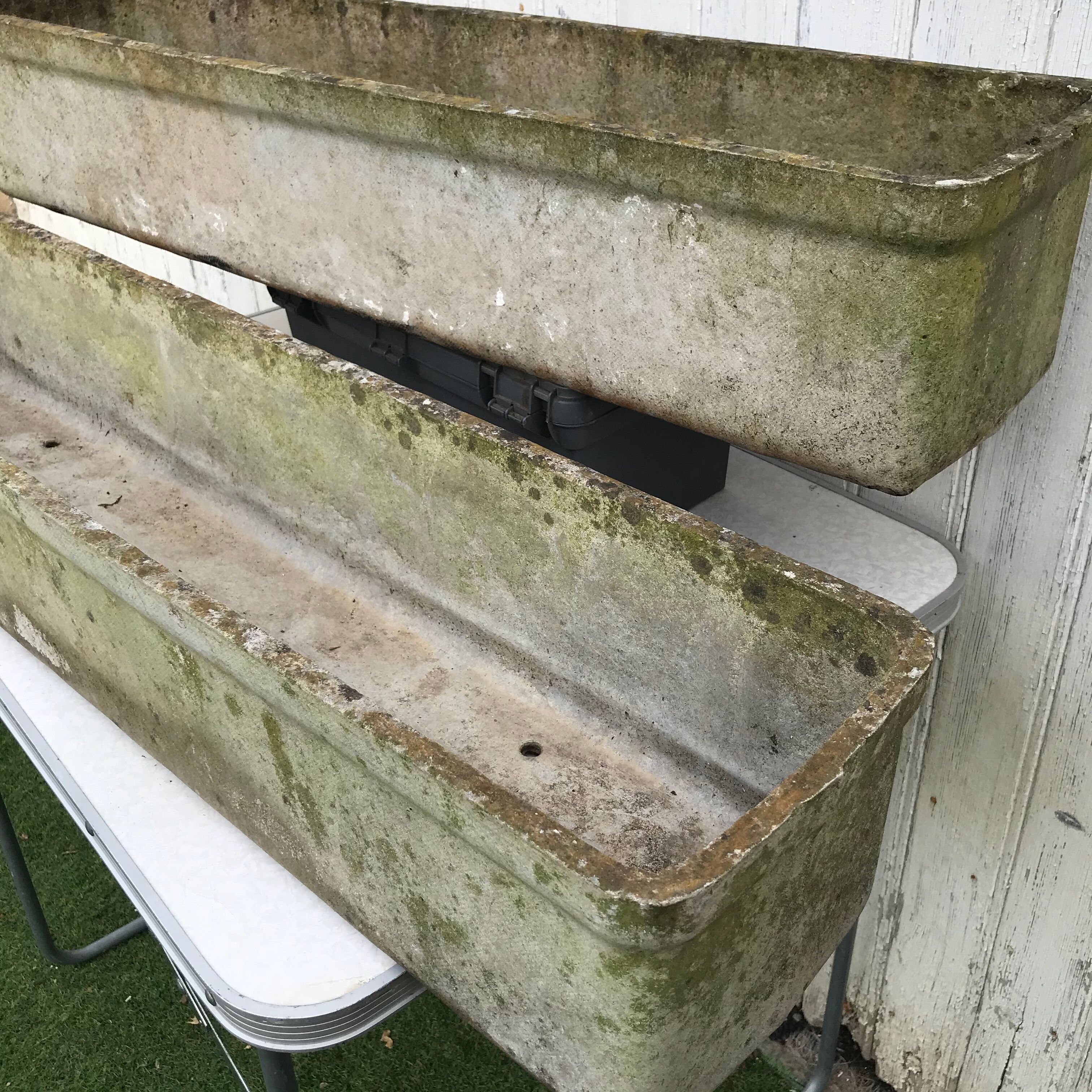 Pair of vintage fibrociment planters
