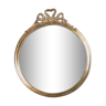 Brass round mirror with knot