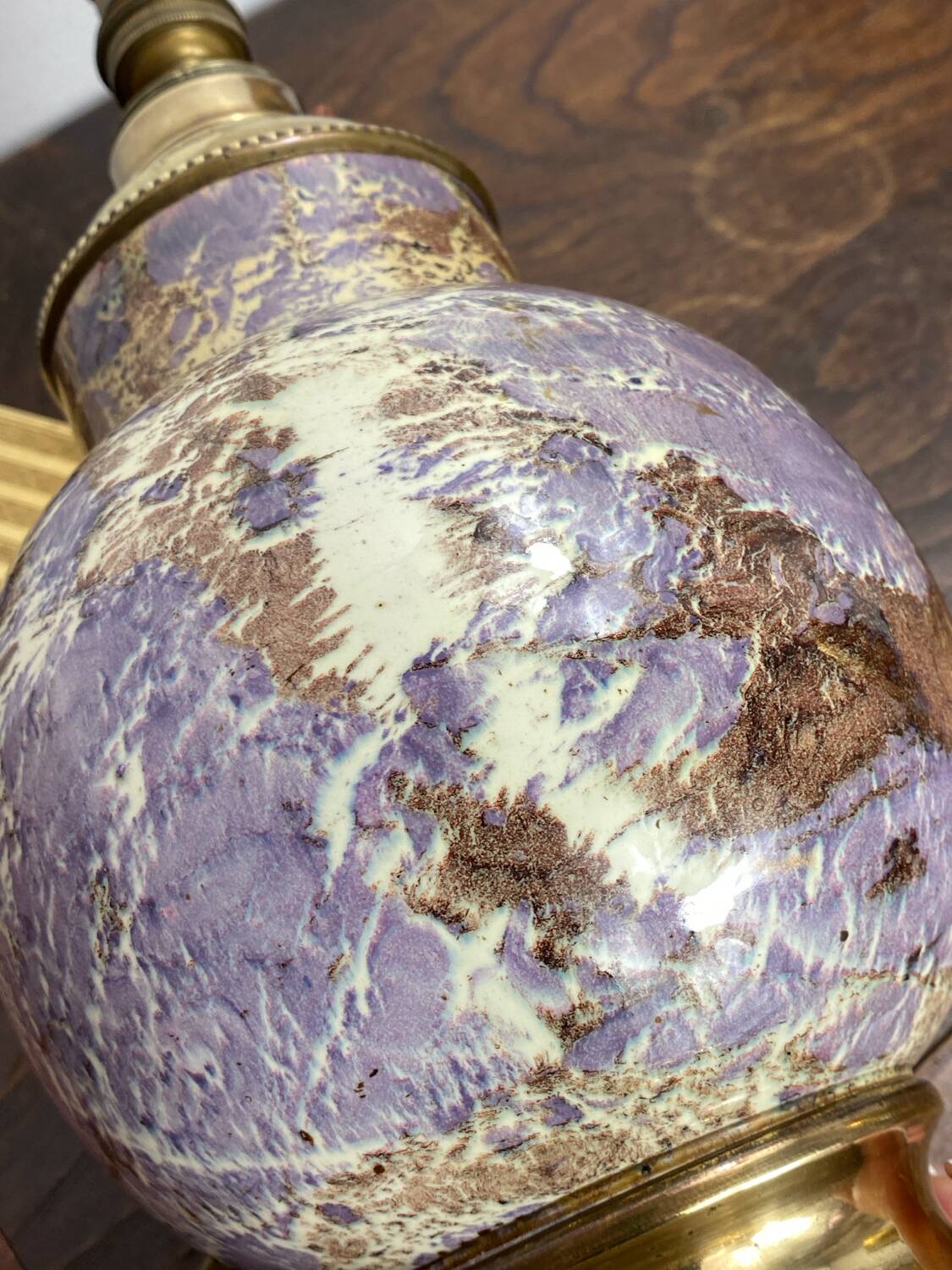 Ceramic and brass lamp