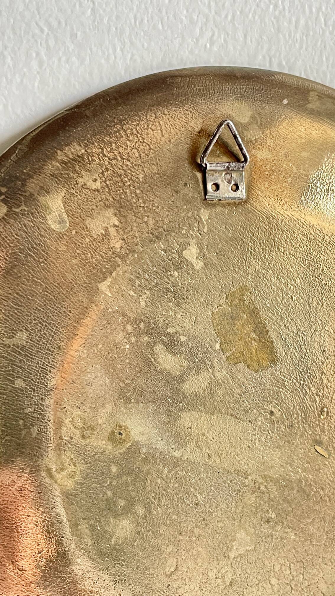 Vintage brass compartment plate