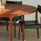 Round dining table with extension - McIntosh - 60s