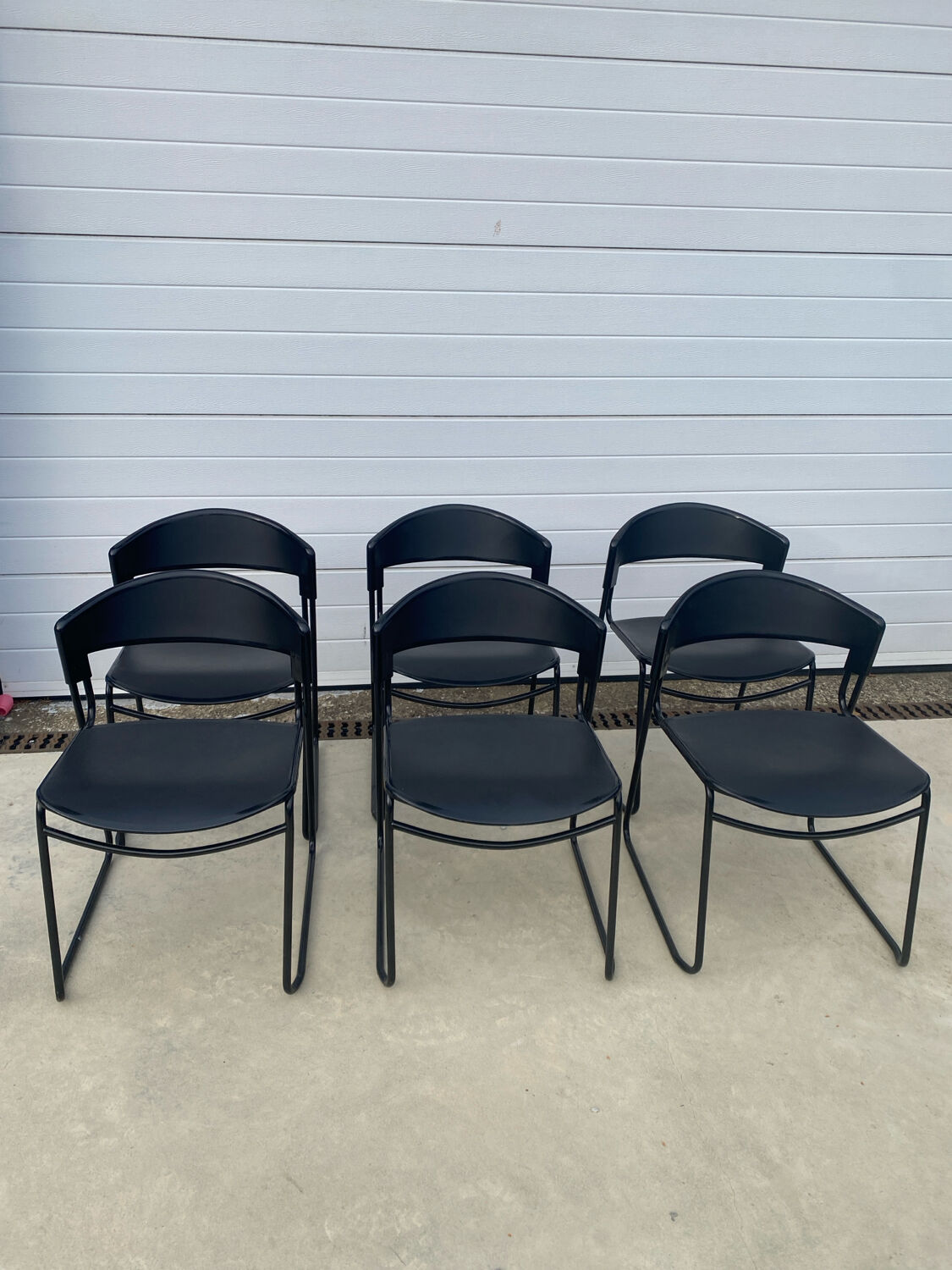 Set of 6 Airborn design chairs.