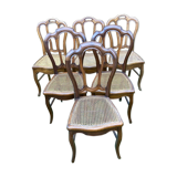 6 louis philippe cannate chairs