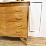 Vintage chest of drawers compass feet