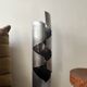 Large sculptural lamp in chrome-plated and brushed metal, 1970s design