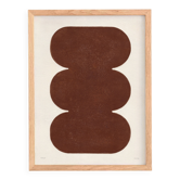 Brown abstract painting on paper signed Eawy.