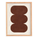 Brown abstract painting on paper signed Eawy.