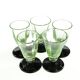 Ensemble de cinq verres, Art Déco, verre, Pologne, années 1930