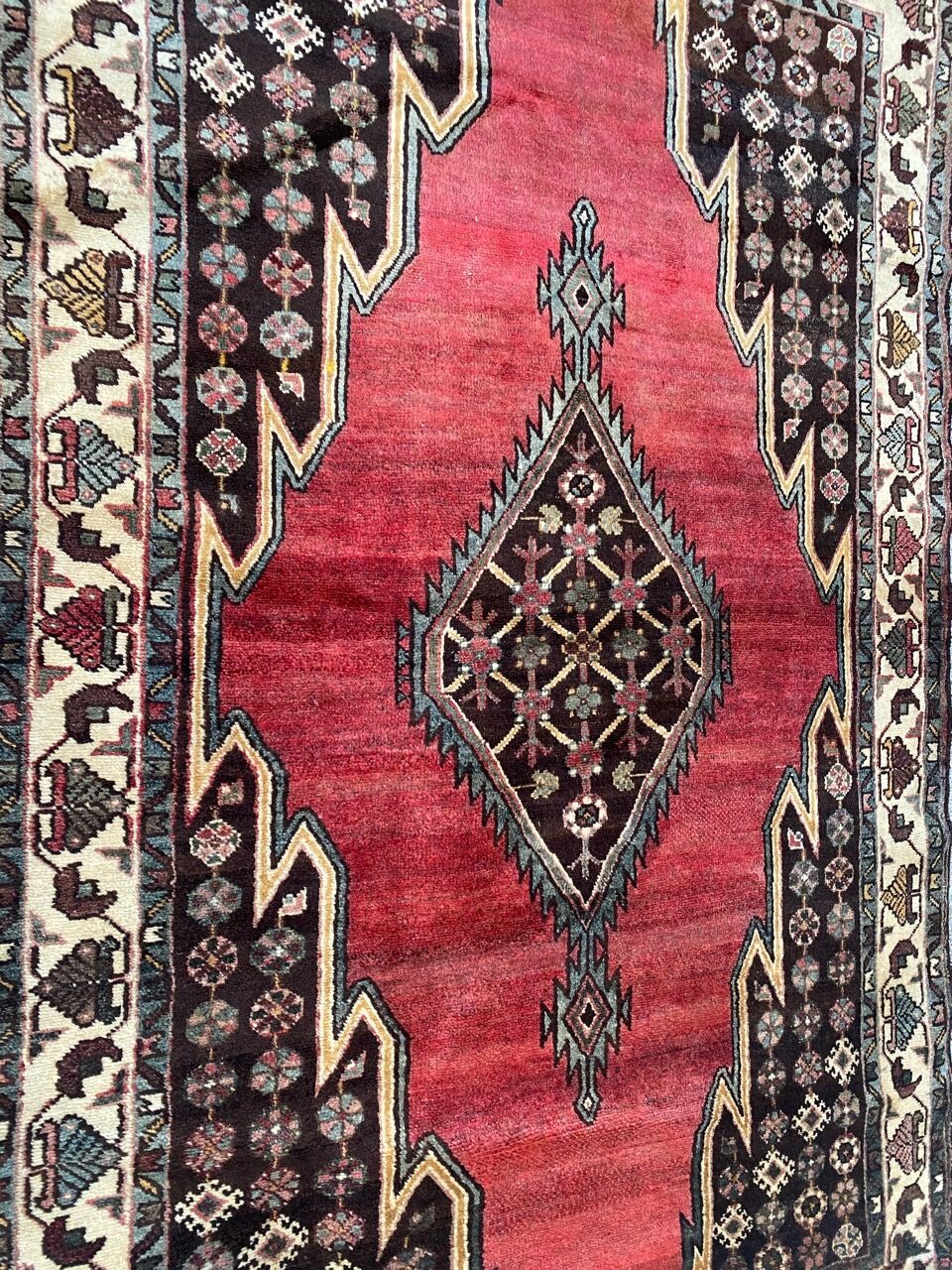 Tapis ancien persan de mazlaghan 126x198 cm