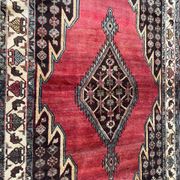 Ancient Persian mazlaghan carpet 126x198 cm