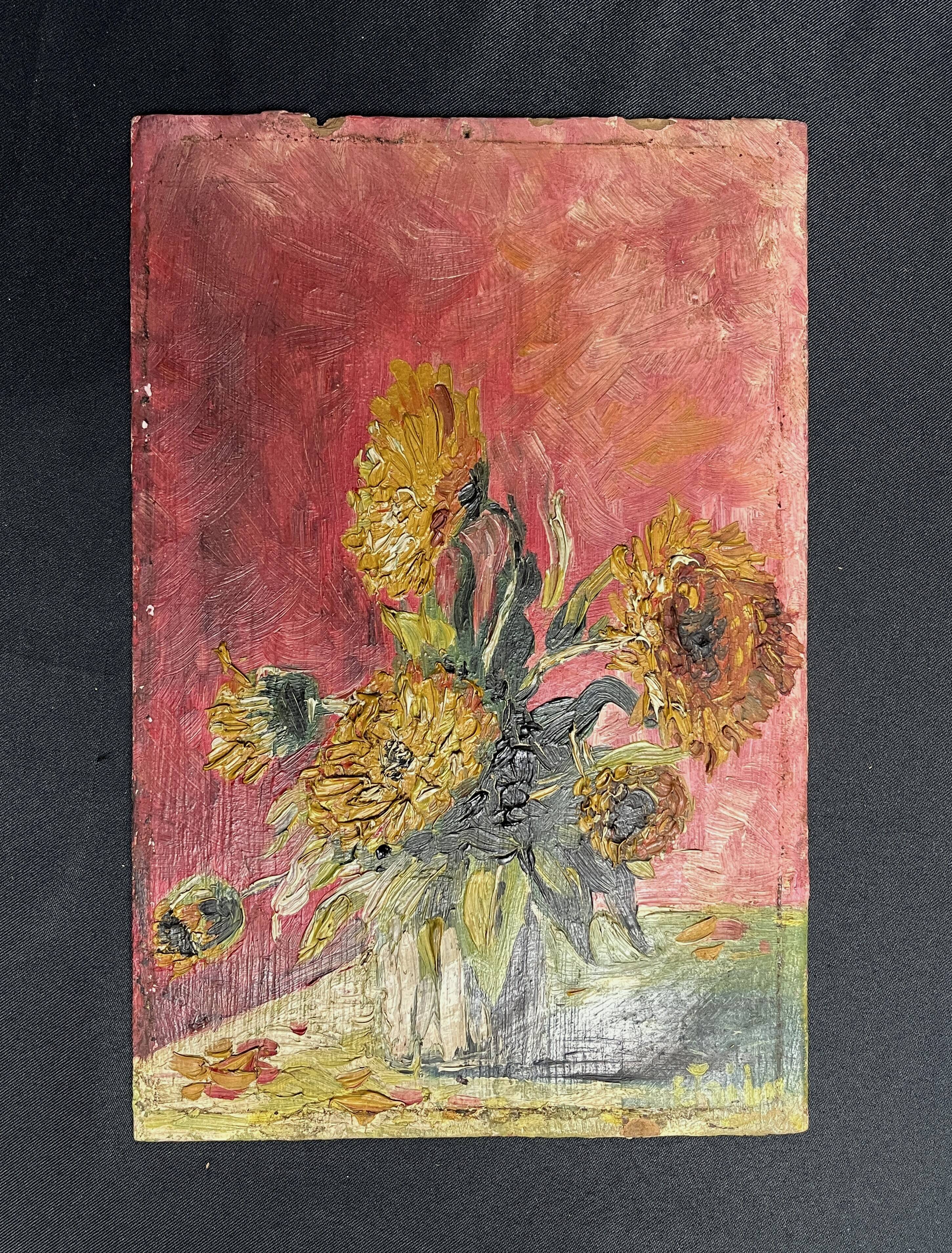 Oil on panel, pair of signed bouquet frames, early 20th century