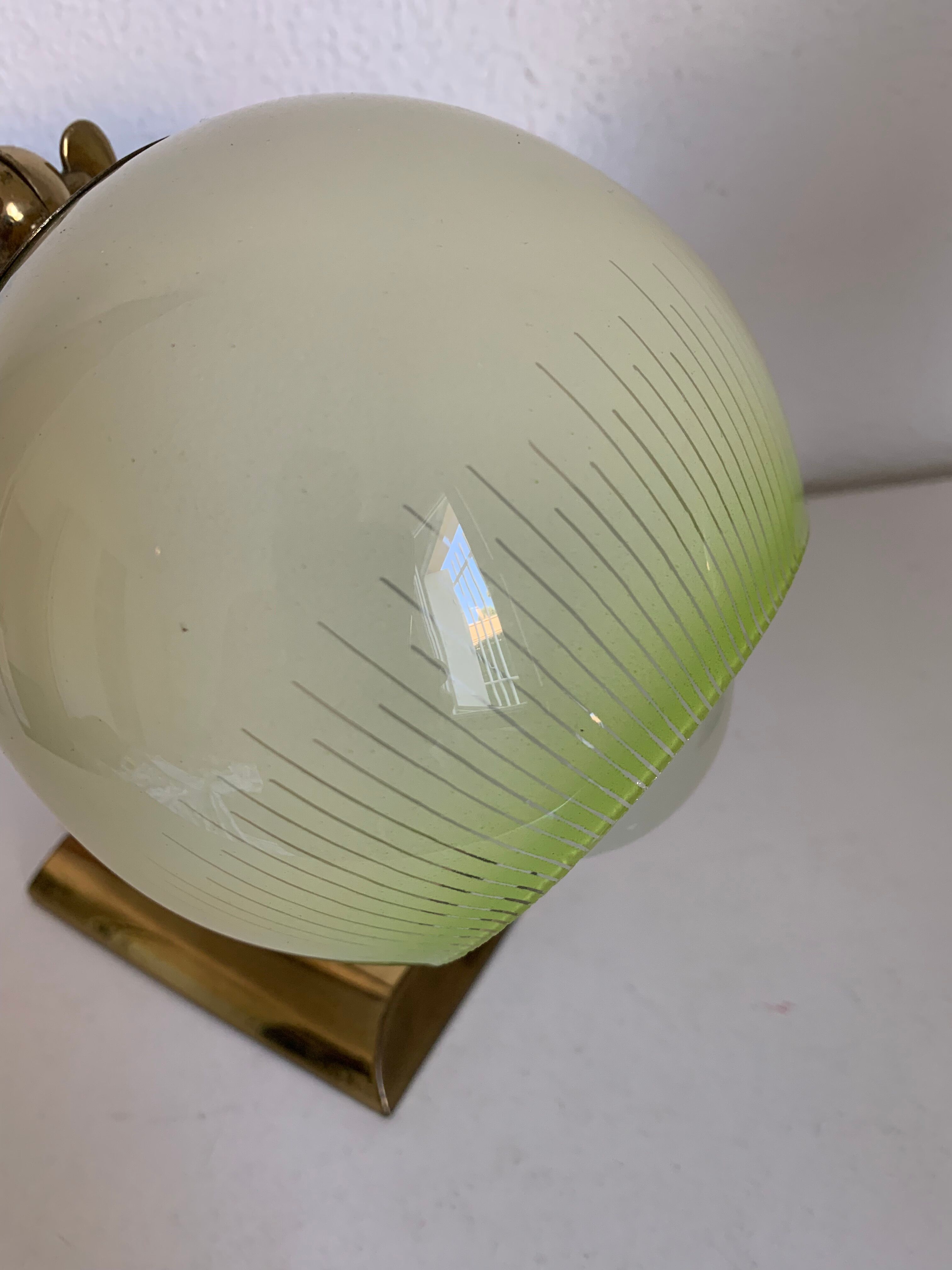 Pair vintage 1950 wall lamps bedside lamps gold - 21 cm