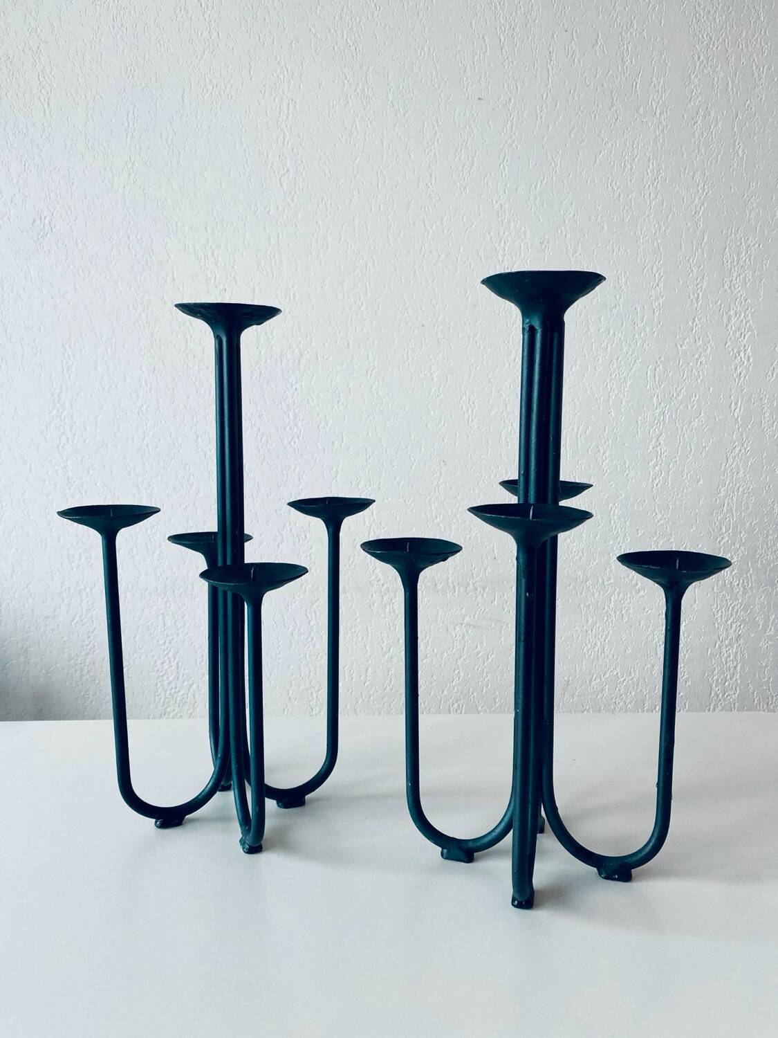 Pair of 5-branched candlesticks