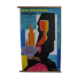 Air france original spain poster Guy Georget 1963