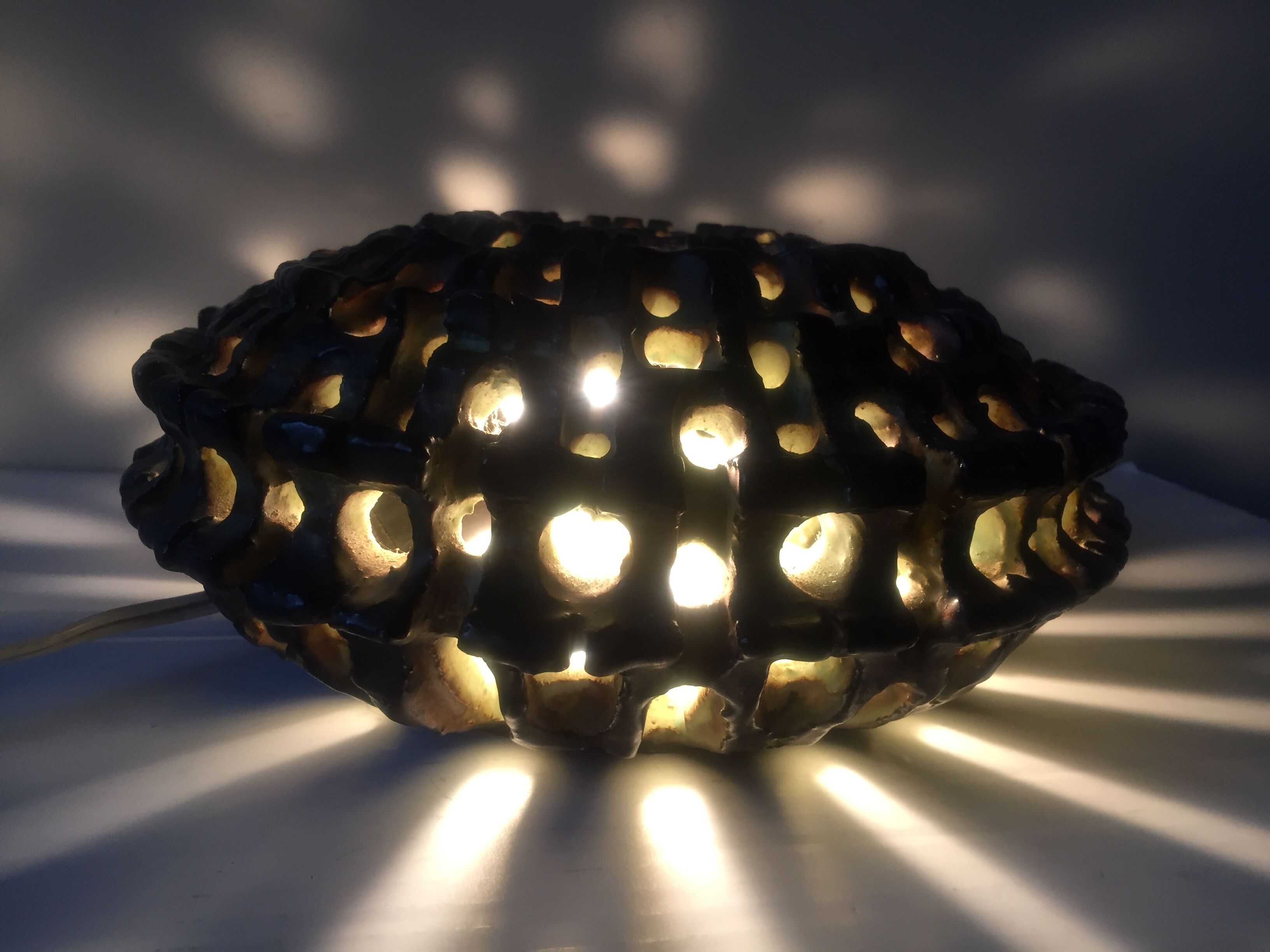 Danish ceramic wall lamp 1960